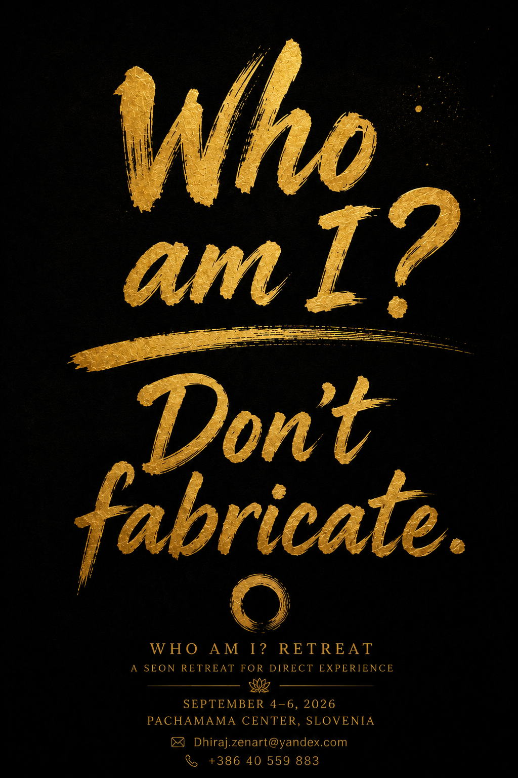 Don't fabricate.