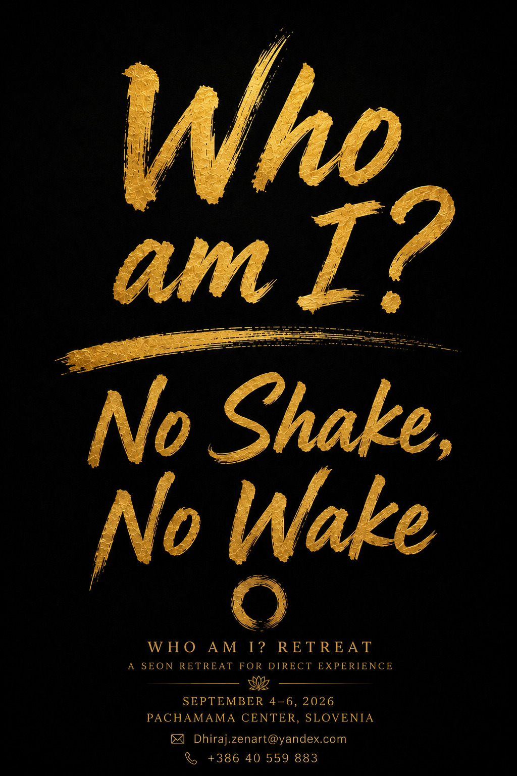 No Shake, No Wake